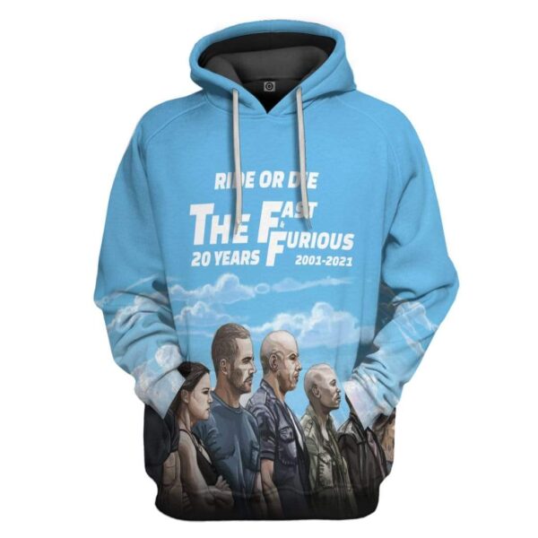 Gearhuman 3D Fast And Furious 20 Years Custom Hoodie Apparel GL18053 3D Custom Fleece Hoodies Hoodie S 