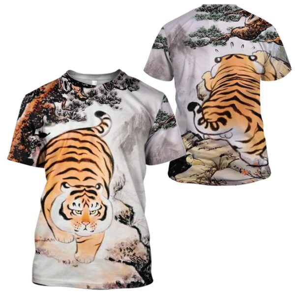 Gearhuman 3D Fat Tiger Custom T-Shirts Hoodies Apparel AN-TA1202204 3D Custom Fleece Hoodies 