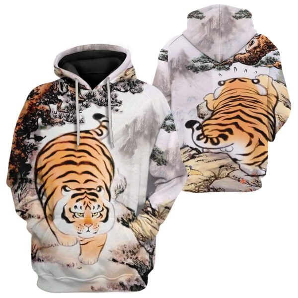 Gearhuman 3D Fat Tiger Custom T-Shirts Hoodies Apparel AN-TA1202204 3D Custom Fleece Hoodies 