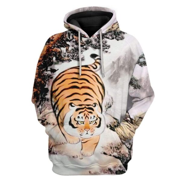 Gearhuman 3D Fat Tiger Custom T-Shirts Hoodies Apparel AN-TA1202204 3D Custom Fleece Hoodies Hoodie S 