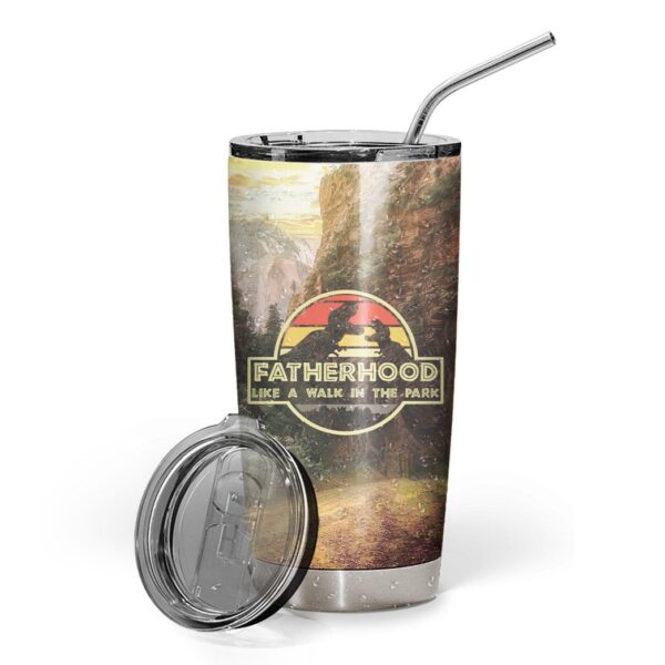 Gearhuman 3D Fatherhood Like A Walk In A Park Custom Name Design Vacuum Insulated Tumbler GH29093 Tumbler Short 20oz