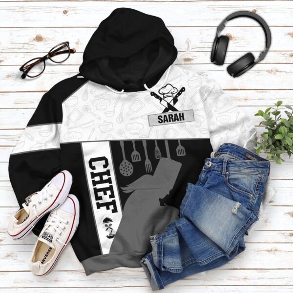 Gearhuman 3D Female Chef Custom Name Tshirt Hoodie Apparel GB02039 3D Apparel