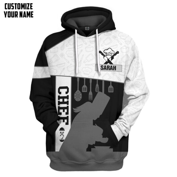 Gearhuman 3D Female Chef Custom Name Tshirt Hoodie Apparel GB02039 3D Apparel Hoodie S
