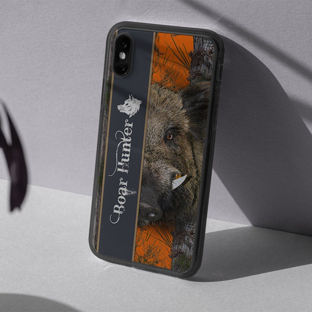 Gearhuman 3D Ferocious Boar Hunter Custom Phone Case GV091117 Glass Phone Case