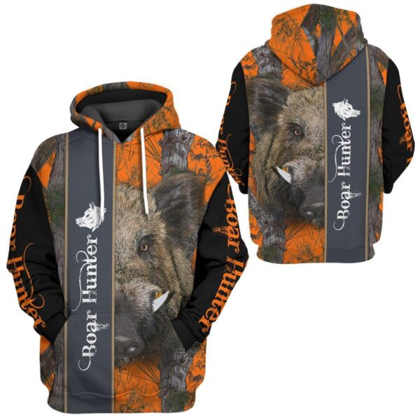 Gearhuman 3D Ferocious Boar Hunter Custom Tshirt Hoodie Apparel GVC09111 3D Apparel 