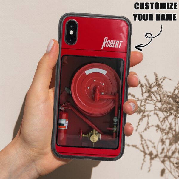 Gearhuman 3D Fire Fighter Hose Custom Name Phonecase GB26013 Glass Phone Case