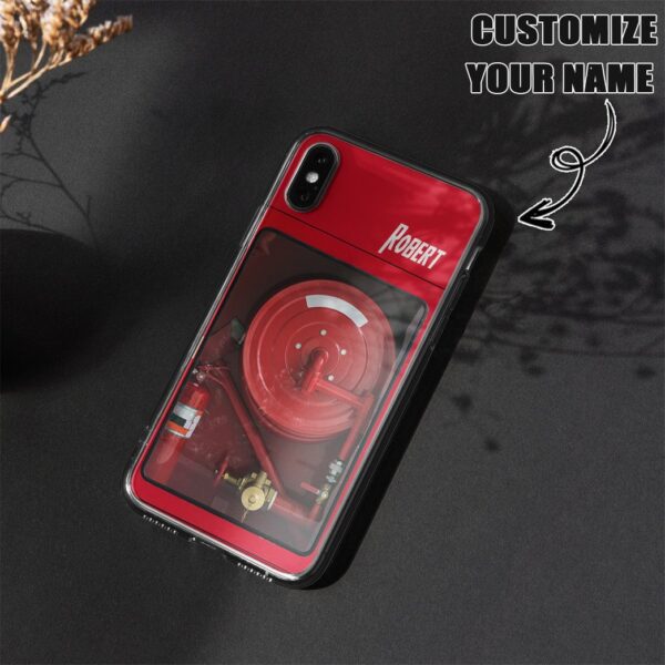 Gearhuman 3D Fire Fighter Hose Custom Name Phonecase GB26013 Glass Phone Case