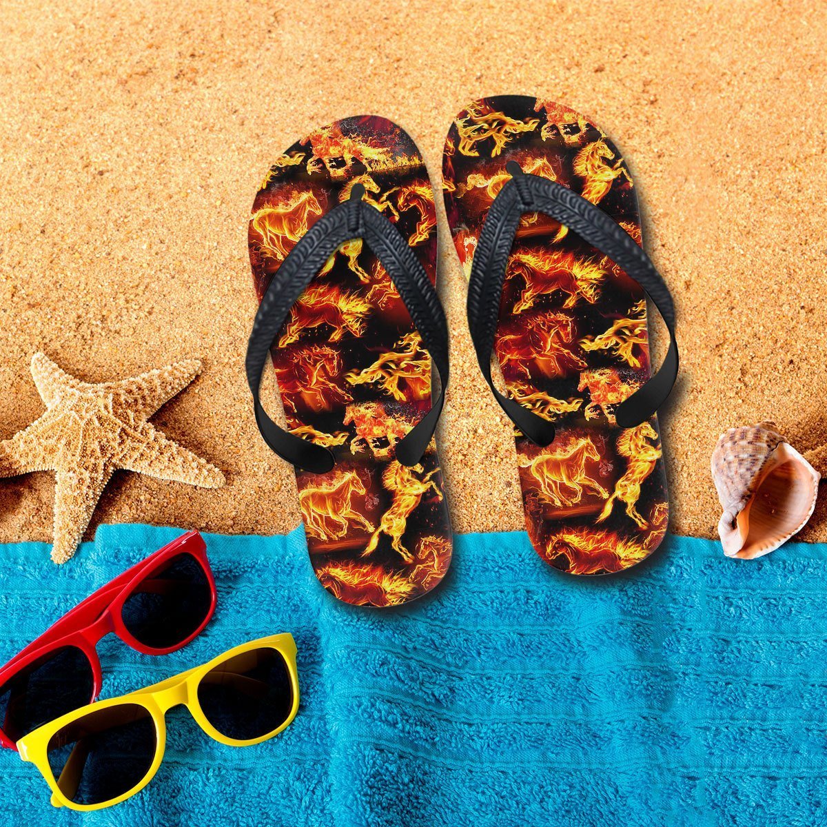 Gearhuman 3D Fire Horse Flip Flop ZZ2805211 Flipflop