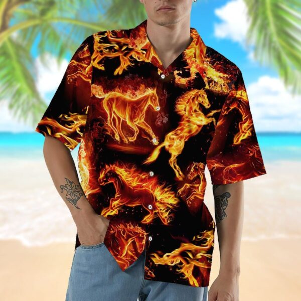 Gearhuman 3D Fire Horse Hawaii Shirt ZZ2605217 Hawai Shirt 