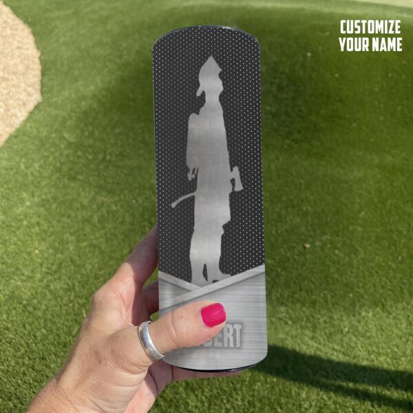 Gearhuman 3D Firefighter Silver Custom Name Tumbler GB180220 Tumbler