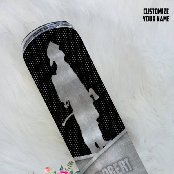 Gearhuman 3D Firefighter Silver Custom Name Tumbler GB180220 Tumbler