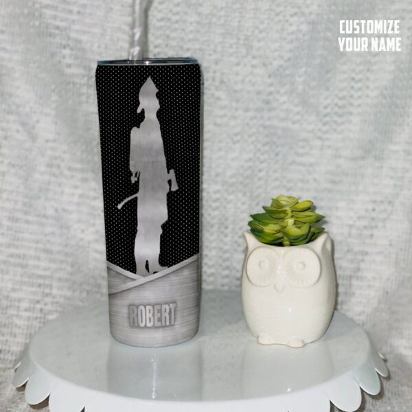 Gearhuman 3D Firefighter Silver Custom Name Tumbler GB180220 Tumbler