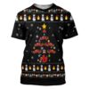 Gearhuman 3D Firefighter Truck Tree Ugly Christmas Sweater Custom Tshirt Apparel GV071014 3D T-shirt T-Shirt S