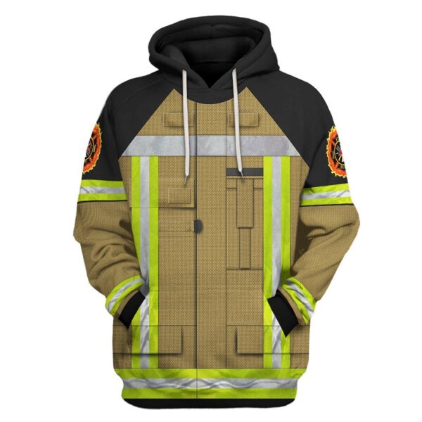 Gearhuman 3D Firefighter Uniform Custom Name Tshirt Hoodie Apparel GB180216 3D Apparel Hoodie S