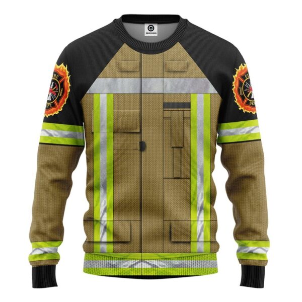 Gearhuman 3D Firefighter Uniform Custom Name Tshirt Hoodie Apparel GB180216 3D Apparel Long Sleeve S