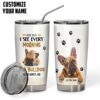 Gearhuman 3D First Thing I See Every Morning Is A Bulldog Custom Name Design Insulated Vacuum Tumbler GV180113 Tumbler Short 20oz