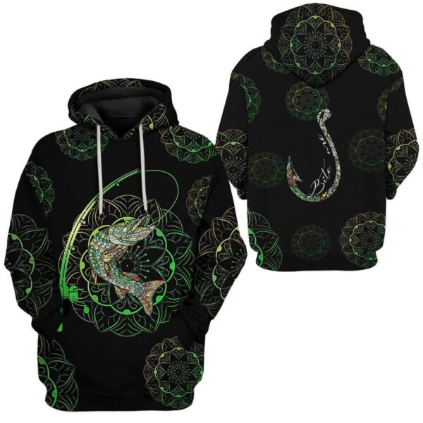 Gearhuman 3D Fishing Bite Me Custom Fleece Hoodie Apparel GA13033 3D Custom Fleece Hoodies