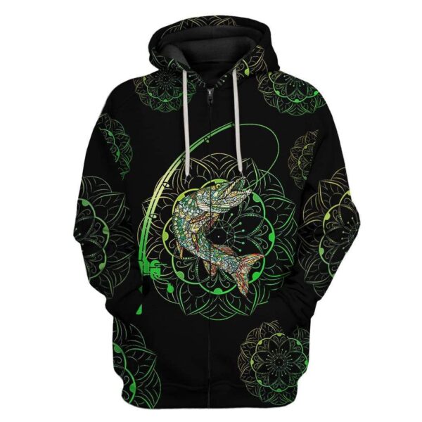 Gearhuman 3D Fishing Bite Me Custom Fleece Hoodie Apparel GA13033 3D Custom Fleece Hoodies Zip Hoodie S