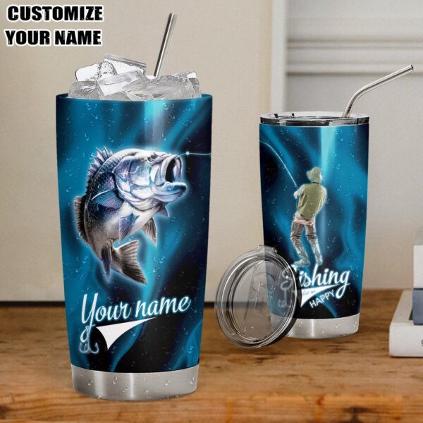 Gearhuman 3D Fishing Custom Name Design Vacuum Insulated Tumbler GV061118 Tumbler 
