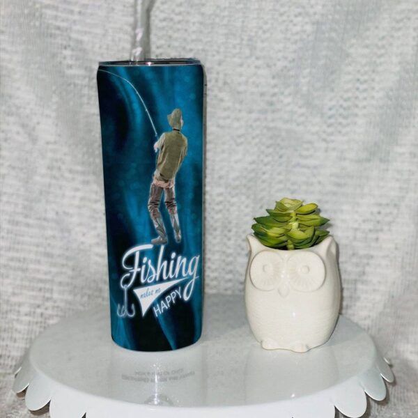 Gearhuman 3D Fishing Custom Name Design Vacuum Insulated Tumbler GV061118 Tumbler 