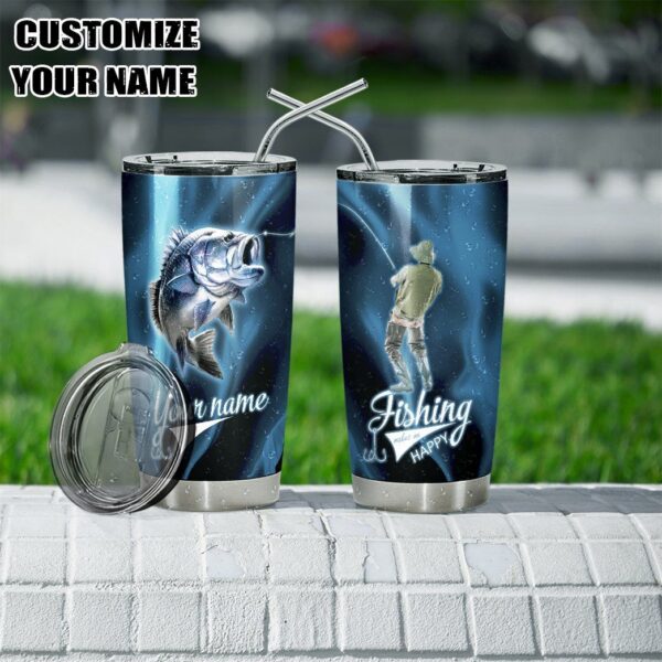 Gearhuman 3D Fishing Custom Name Design Vacuum Insulated Tumbler GV061118 Tumbler 