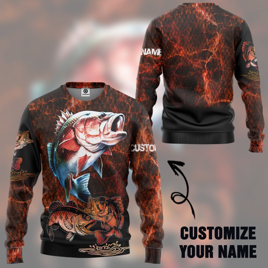 Gearhuman 3D Fishing Custom Name Tshirt Hoodie Apparel GB19017 3D Apparel