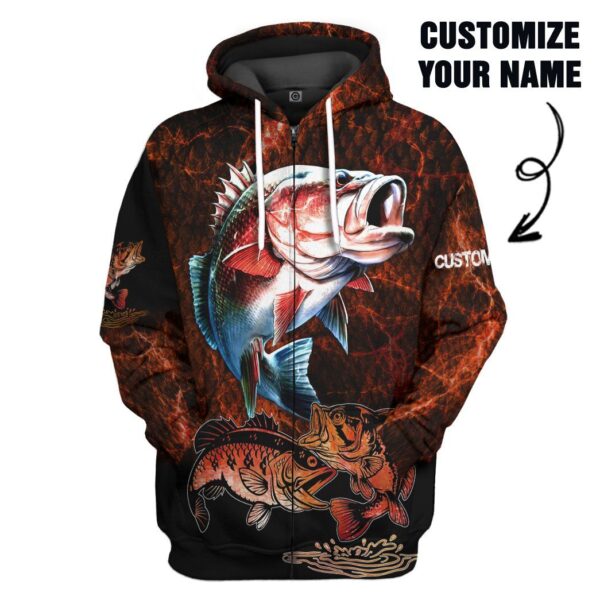 Gearhuman 3D Fishing Custom Name Tshirt Hoodie Apparel GB19017 3D Apparel