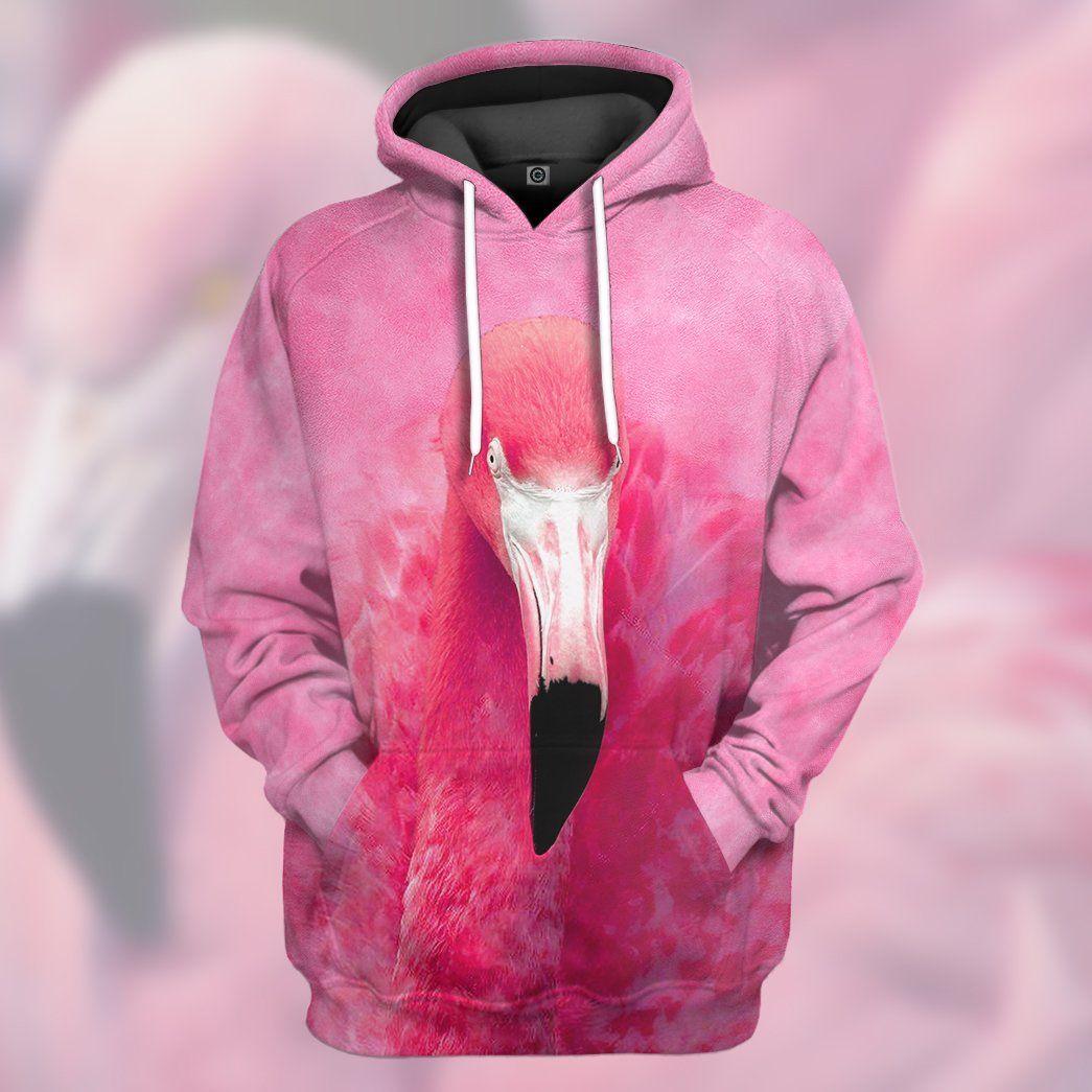 Gearhuman 3D Flamingo Front And Back Tshirt Hoodie Apparel GV08039 3D Apparel