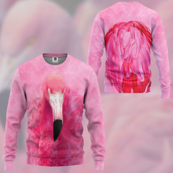 Gearhuman 3D Flamingo Front And Back Tshirt Hoodie Apparel GV08039 3D Apparel