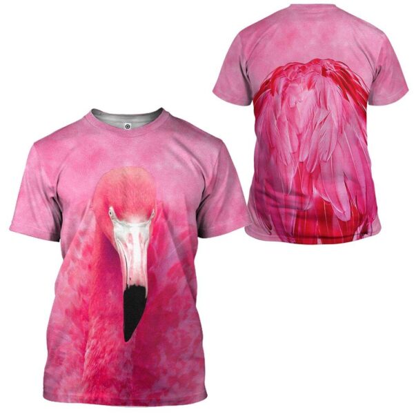 Gearhuman 3D Flamingo Front And Back Tshirt Hoodie Apparel GV08039 3D Apparel
