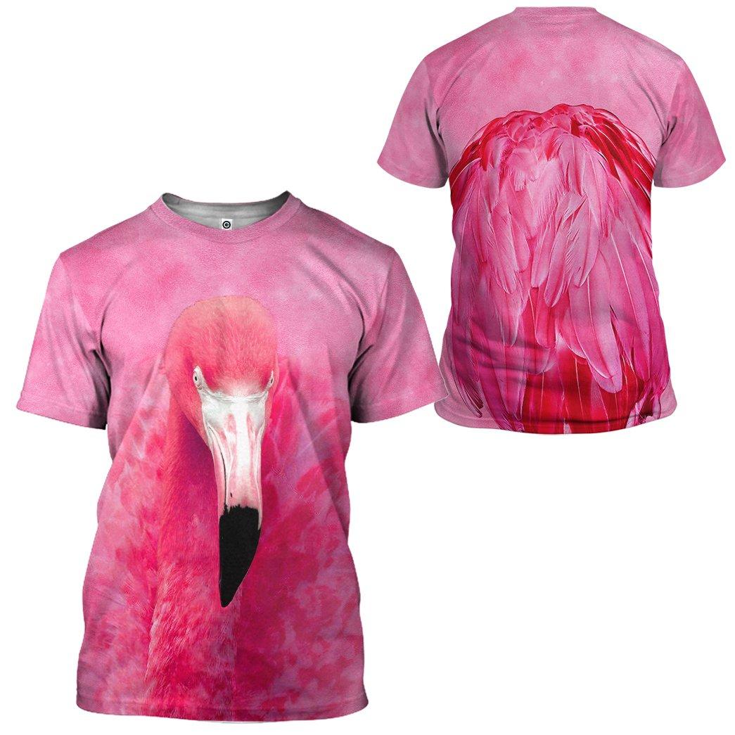 Gearhuman 3D Flamingo Front And Back Tshirt Hoodie Apparel GV08039 3D Apparel
