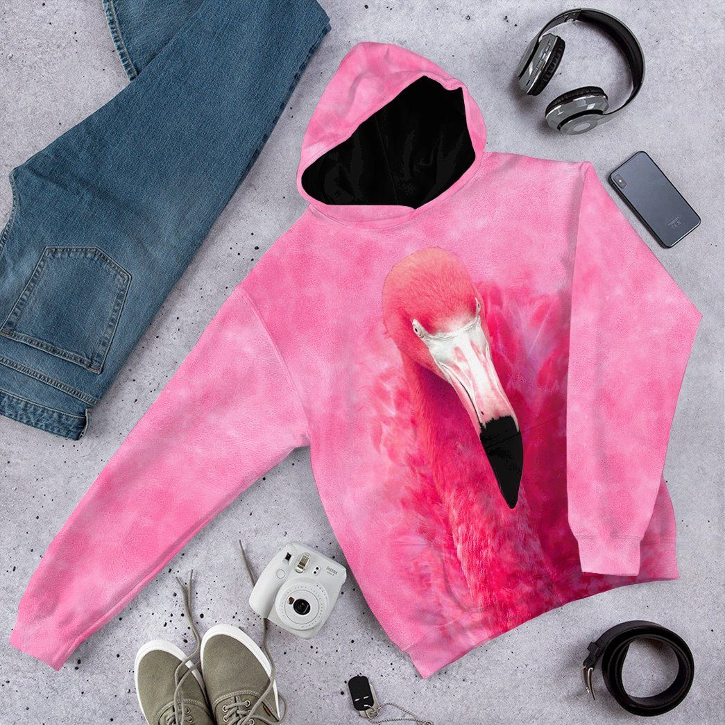 Gearhuman 3D Flamingo Front And Back Tshirt Hoodie Apparel GV08039 3D Apparel