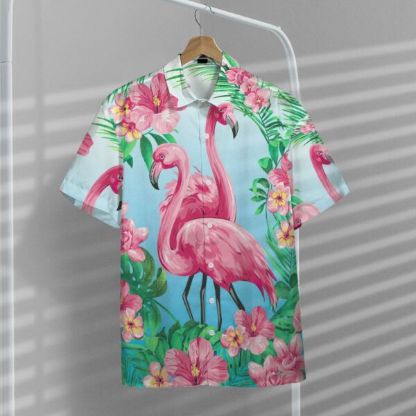 Gearhuman 3D Flamingo Hawaii Shirt GW1805211 Hawai Shirt 