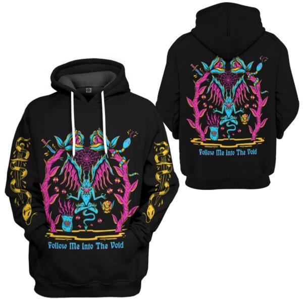 Gearhuman 3D Follow Me Into The Void Custom Hoodie Apparel GV09099 3D Custom Fleece Hoodies