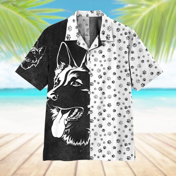 Gearhuman 3D Foot Print Dogs Hawaii Shirt ZK2204212 Hawai Shirt 