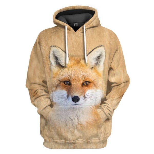 Gearhuman 3D Fox Front And Back Tshirt Hoodie Apparel GV08038 3D Apparel Hoodie S