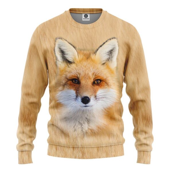 Gearhuman 3D Fox Front And Back Tshirt Hoodie Apparel GV08038 3D Apparel Long Sleeve S