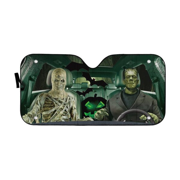 Gearhuman 3D Frankenstein And The Mummy Custom Car Auto Sunshade GW28087 Auto Sunshade 57''x27.5'' 