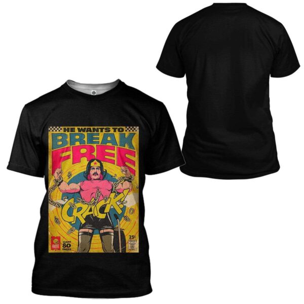 Gearhuman 3D Freddie Mercury Break Free Vintage Comic Book Covers Custom Tshirt Apparel GN21087 3D T-shirt