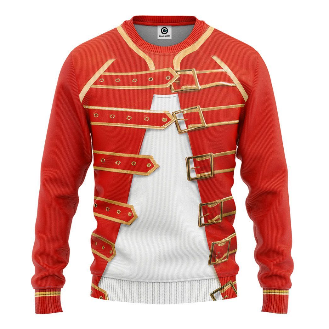 Gearhuman 3D Freddie Mercury Costume Custom Hoodie Apparel CW21125 3D Apparel Long Sleeve S