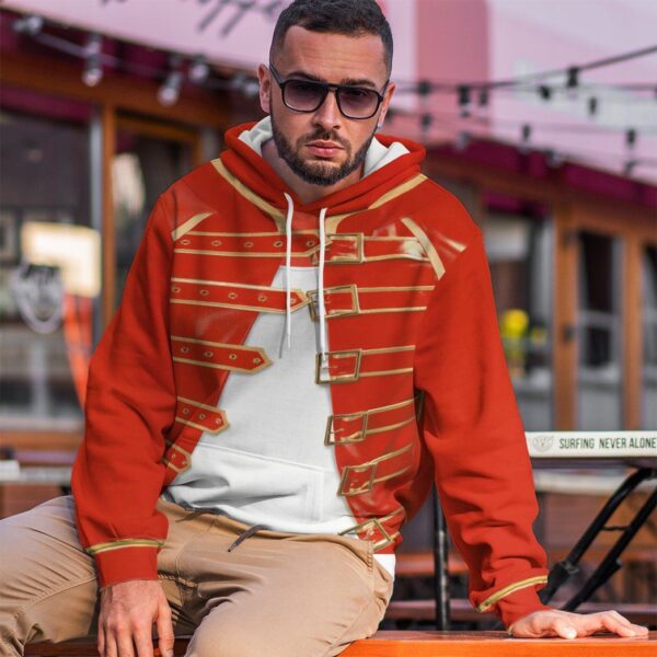 Gearhuman 3D Freddie Mercury Costume Custom Hoodie Apparel GW120821 3D Custom Fleece Hoodies 