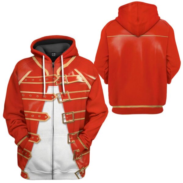 Gearhuman 3D Freddie Mercury Costume Custom Hoodie Apparel GW120821 3D Custom Fleece Hoodies 