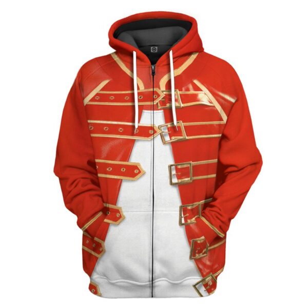Gearhuman 3D Freddie Mercury Costume Custom Hoodie Apparel GW120821 3D Custom Fleece Hoodies Zip Hoodie S 