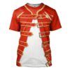 Gearhuman 3D Freddie Mercury Costume Custom Tshirt Apparel GW120821 3D T-shirt T-Shirt S