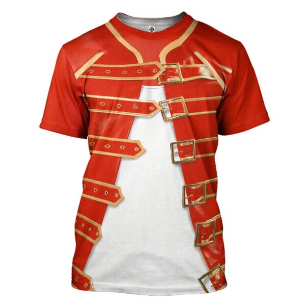 Gearhuman 3D Freddie Mercury Costume Custom Tshirt Apparel GW120821 3D T-shirt T-Shirt S 