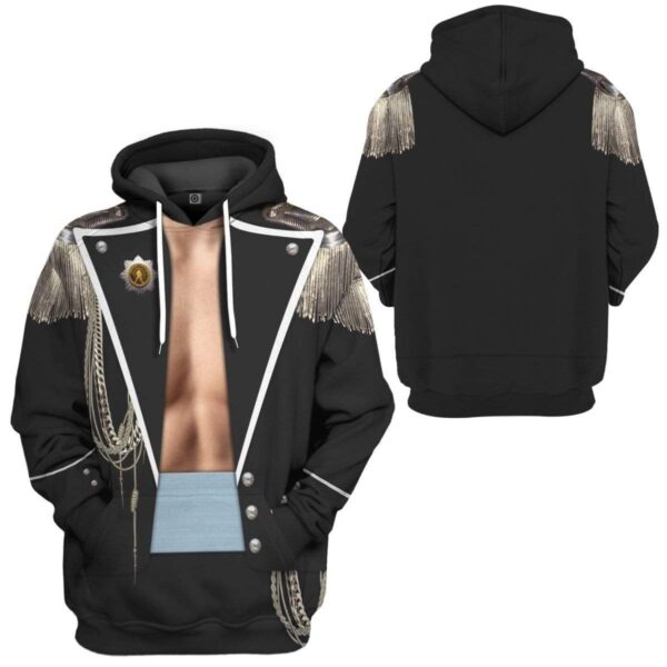 Gearhuman 3D Freddie Mercury Custom Hoodie Apparel GW13087 3D Custom Fleece Hoodies