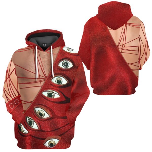 Gearhuman 3D Freddie Mercury Eyeball Suit Custom Hoodie Apparel GW120813 3D Custom Fleece Hoodies 