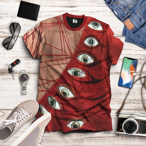 Gearhuman 3D Freddie Mercury Eyeball Suit Custom Tshirt Apparel GW120813 3D T-shirt 