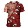 Gearhuman 3D Freddie Mercury Eyeball Suit Custom Tshirt Apparel GW120813 3D T-shirt T-Shirt S