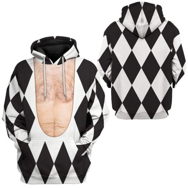 Gearhuman 3D Freddie Mercury Harlequin Custom Hoodie Apparel GN17086 3D Custom Fleece Hoodies